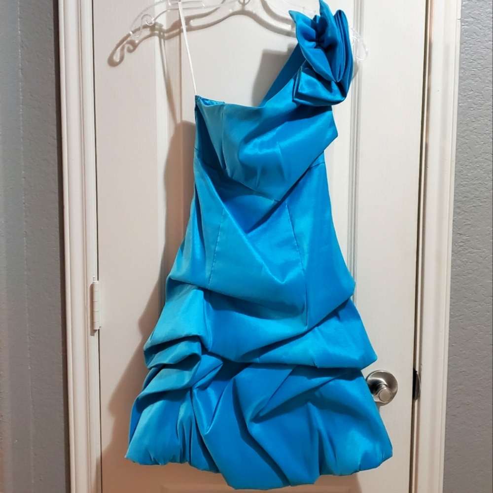 Blue One Shoulder Dress